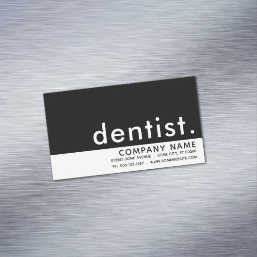 zahnarzt. Magentisch Magnetische Visitenkarte (Beispiel)