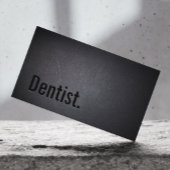 Zahnarzt Minimalistisch Schwarz, Bold Zahnarzt Visitenkarte