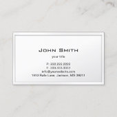 Zahnarzt mit einfachen Zähnchen Visitenkarte (Rückseite)