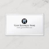 Zahnarzt mit einfachen Zähnchen Visitenkarte (Vorderseite)