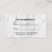 Zahnarzt mit weißem Marmor Zahnpflege Termin (Rückseite)