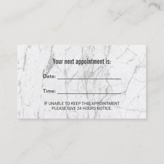 Zahnarzt mit weißem Marmor Zahnpflege Termin (Rückseite)