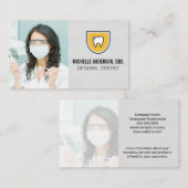 Zahnarzt mit Zahnstools Visitenkarte (Vorne/Hinten)