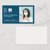 Zahnarzt mit Zahnstools Visitenkarte (Vorne/Hinten)