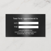 Zahnarzt Moderne Diamantzahn Black Metal Dental Terminkarte (Rückseite)