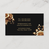 Zahnarzt Moderne goldene blorschwarze Zahnmedizin Visitenkarte (Rückseite)