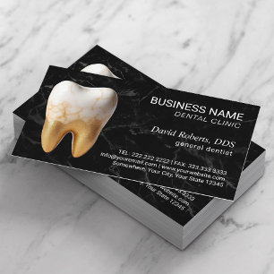 Zahnarzt Moderne Marbour Gold Tooth Zahnpflege Terminkarte