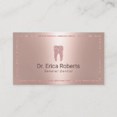 Zahnarzt Moderne Rose Gold Metallic Zahnbüro Visitenkarte (Vorderseite)