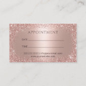 Zahnarzt Moderne Rose Gold Zahnersatz Visitenkarte (Rückseite)