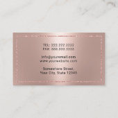Zahnarzt Moderne Rose Gold Zahnmedizin Visitenkarte (Rückseite)