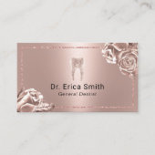 Zahnarzt Moderne Rose Gold Zahnmedizin Visitenkarte (Vorderseite)