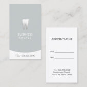 Zahnarzt-moderne silberne zahnmedizinische terminkarte (Vorne/Hinten)