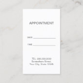 Zahnarzt-moderne silberne zahnmedizinische terminkarte (Rückseite)