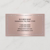 Zahnarzt Moderne Silver Frame Rose Gold Zahnpflege Visitenkarte (Rückseite)