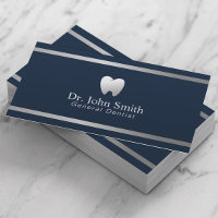 Zahnarzt Moderne Silver Strip Navy Blue Dental