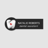 Zahnarzt Moderne Zahnarzt- und Herz-Logo-Zahnbüro Namensschild (Vorderseite)