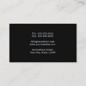 Zahnarzt moderner Gold-3D-Zahnarzttechnik Visitenkarte (Rückseite)