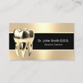 Zahnarzt moderner Gold-3D-Zahnarzttechnik Visitenkarte (Vorderseite)