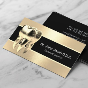 Zahnarzt moderner Gold-3D-Zahnarzttechnik Visitenkarte