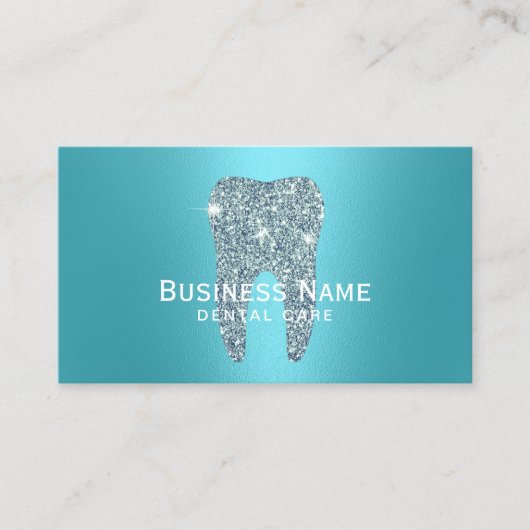 Zahnarzt Moderner Türkiszahn Metallic-Zahnarzt Terminkarte (Vorderseite)