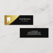 Zahnarzt Moderner Zahnarztassistent für Gold und G Mini Visitenkarte (Vorne/Hinten)