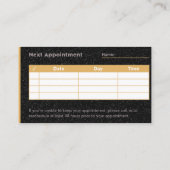 Zahnarzt Modernes Gold & Black Dental Office Terminkarte (Rückseite)