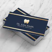 Zahnarzt Modernes Gold Strip Navy Blue Dental Offi