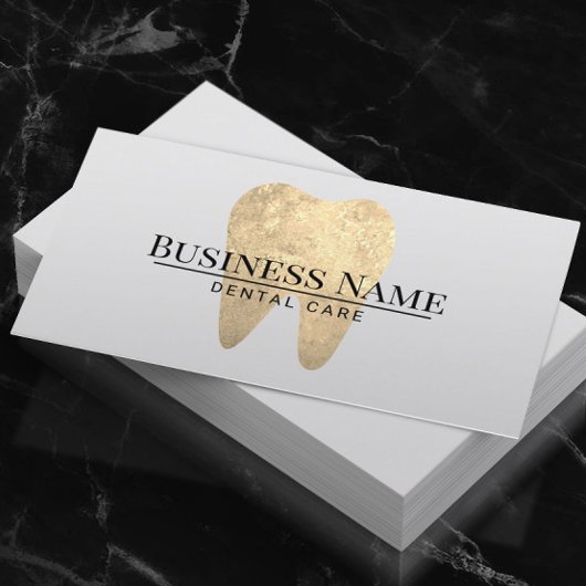Zahnarzt Modernes Gold Tooth Zahnbüro Terminkarte