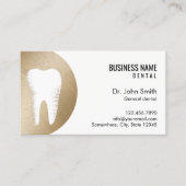 Zahnarzt Modernes Gold Zahnarzt Ernennung Terminkarte (Vorderseite)