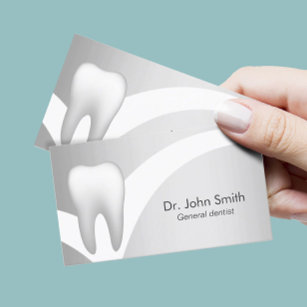 Zahnarzt Modernes, silberes, metallisches Zahnflei Visitenkarte