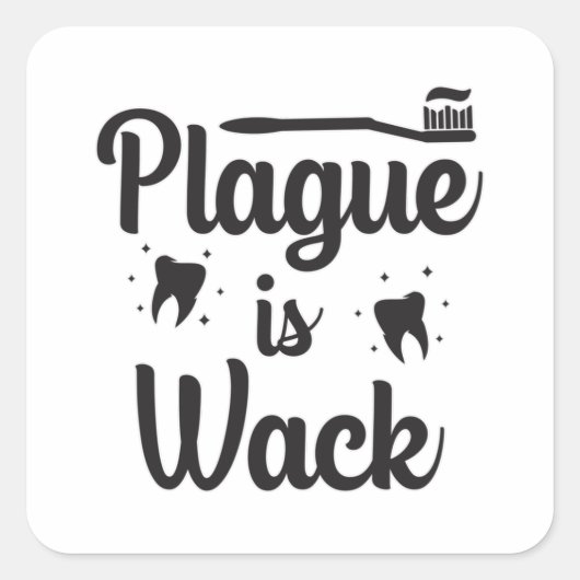 Zahnarzt Mouth Teeth Tooth Funny Gift Quadratischer Aufkleber (Vorderseite)