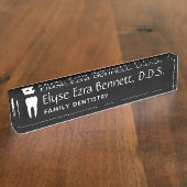 Zahnarzt Namensplakette (Seite)