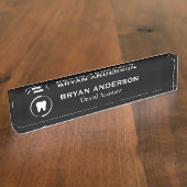 Zahnarzt Namensplakette (Seite)