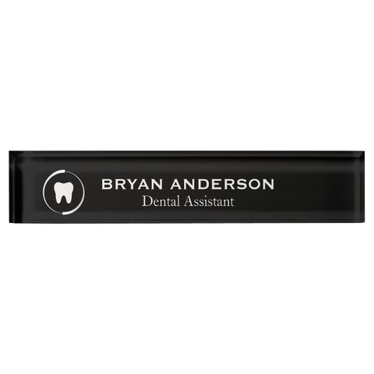 Zahnarzt Namensplakette (Vorderseite)