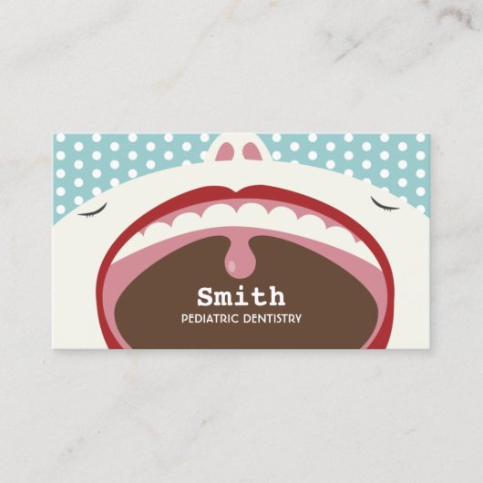 Zahnarzt Niedlicher Cartoon Kinder Visitenkarte (Vorderseite)
