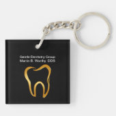 Zahnarzt-nobler Schlüsselanhänger (Rückseite)