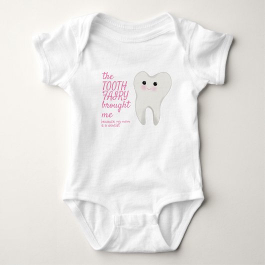 Zahnarzt oder Zahnarzthygiene Junge Mutter Baby On Strampler (Vorderseite)