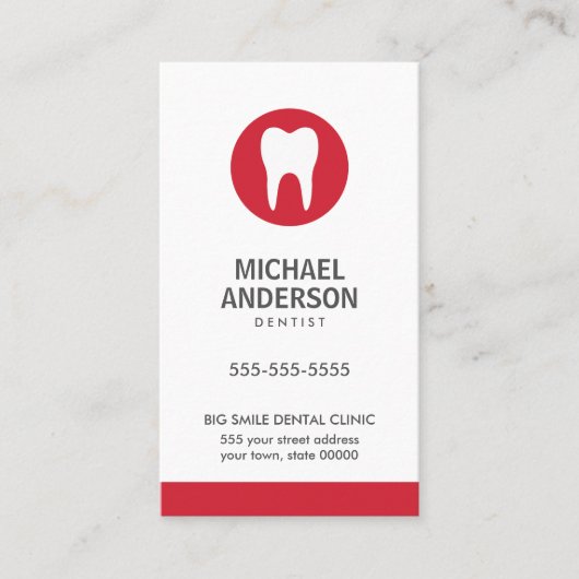 Zahnarzt oder Zahnarztklinik/Assistentin modern mi Visitenkarte (Vorderseite)