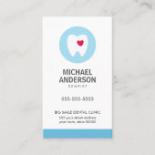 Zahnarzt oder Zahnarztklinik / Assistentin, modern Visitenkarte (Vorderseite)