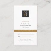 Zahnarzt | Pädiatrische Zahnärztin Visitenkarte (Rückseite)