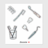 Zahnarzt-Paket Aufkleber (Blatt)