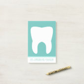 Zahnarzt Personal| Berufliches Aquamarines Grün Post-it Klebezettel (Auf Schreibtisch)