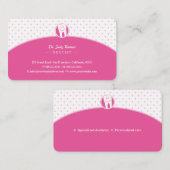 Zahnarzt | Pink Lächelnuss Visitenkarte (Vorne/Hinten)