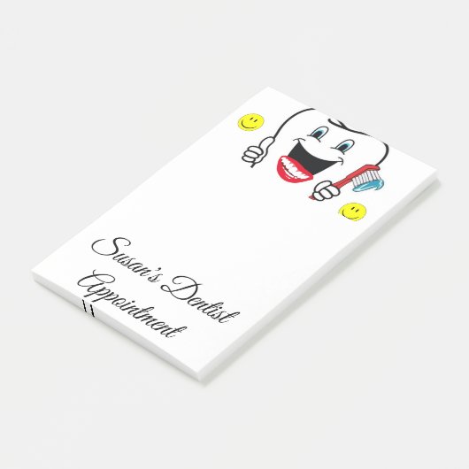 Zahnarzt Post-it Klebezettel (angewinkelt)