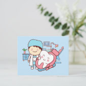 Zahnarzt Postkarte (Stehend Vorderseite)