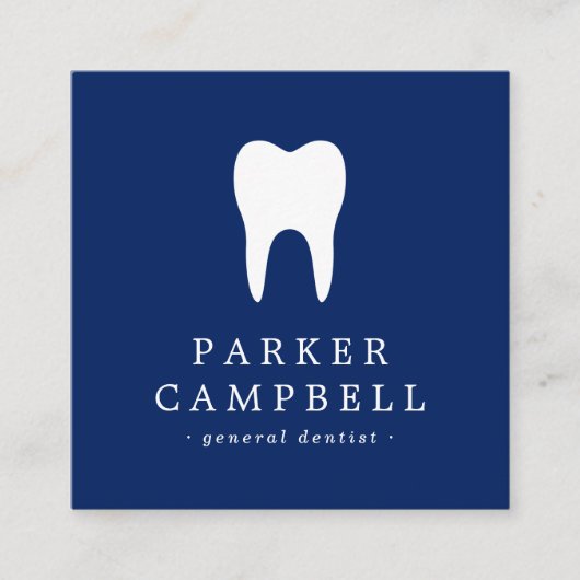 Zahnarzt Quadratische Visitenkarte (Vorderseite)