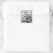 Zahnarzt Quadratischer Aufkleber (Tasche)