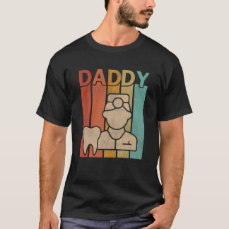 Zahnarzt Retro-Stil Vintage-Daddy-Grafik zum Vater T-Shirt