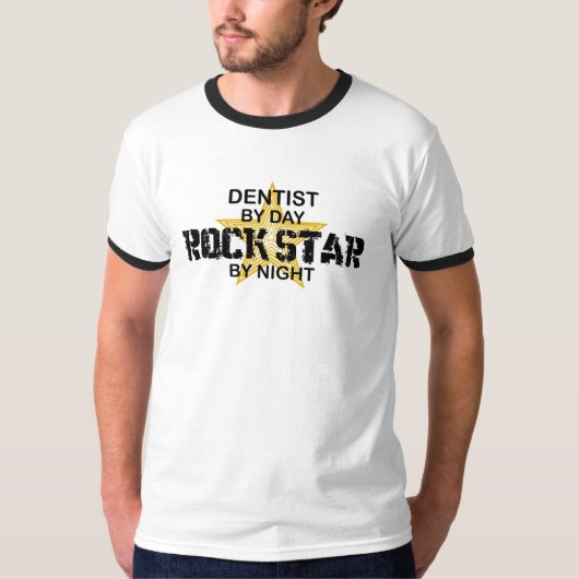 Zahnarzt-Rockstar bis zum Nacht T-Shirt (Vorderseite)