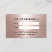 Zahnarzt Rose Gold Glitzer Tooth Metallic Dental Terminkarte (Rückseite)